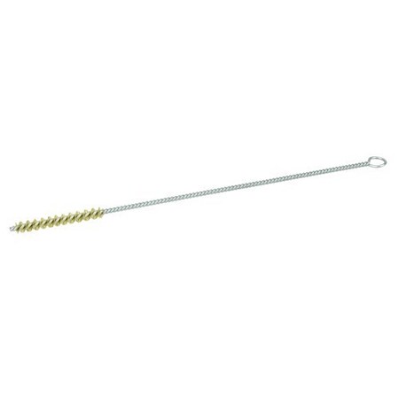 WEILER 3/16" Hand Tube Brush, .003" Brass Wire Fill, 1-1/2" Brush Length 21221